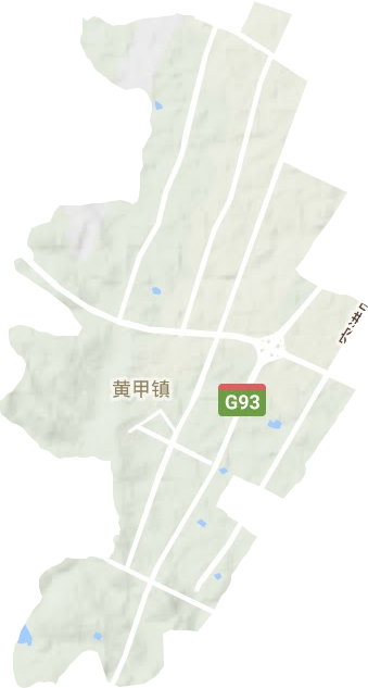 黃甲街道地形圖