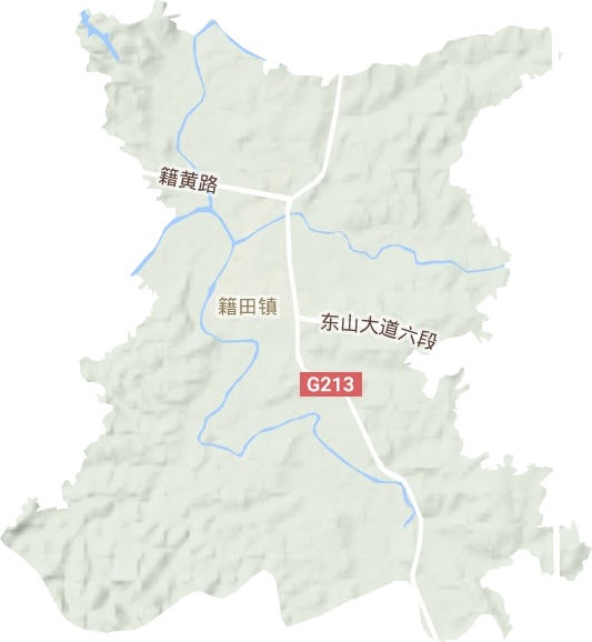 籍田鎮(zhèn)地形圖