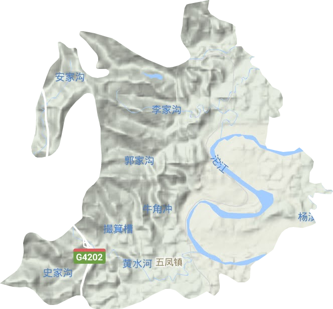 五鳳鎮地形圖