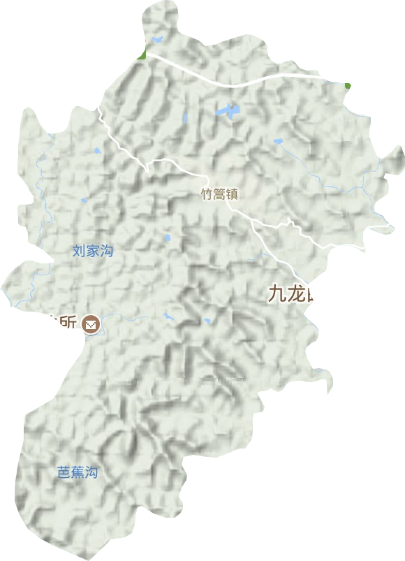 竹篙鎮地形圖