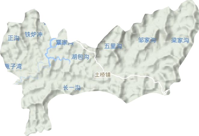 土橋鎮地形圖