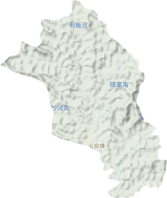 云合鎮(zhèn)地形圖