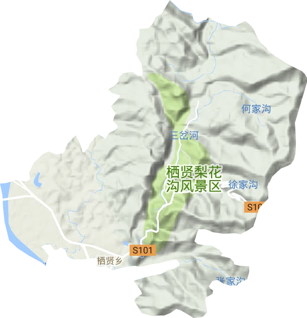 棲賢鄉(xiāng)地形圖