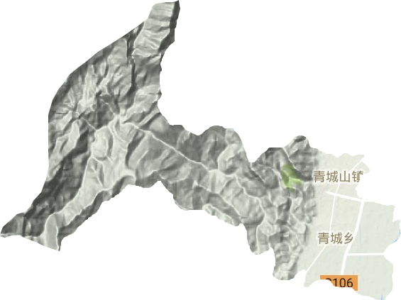 青城山鎮地形圖