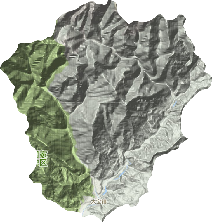 龍門山鎮(zhèn)地形圖