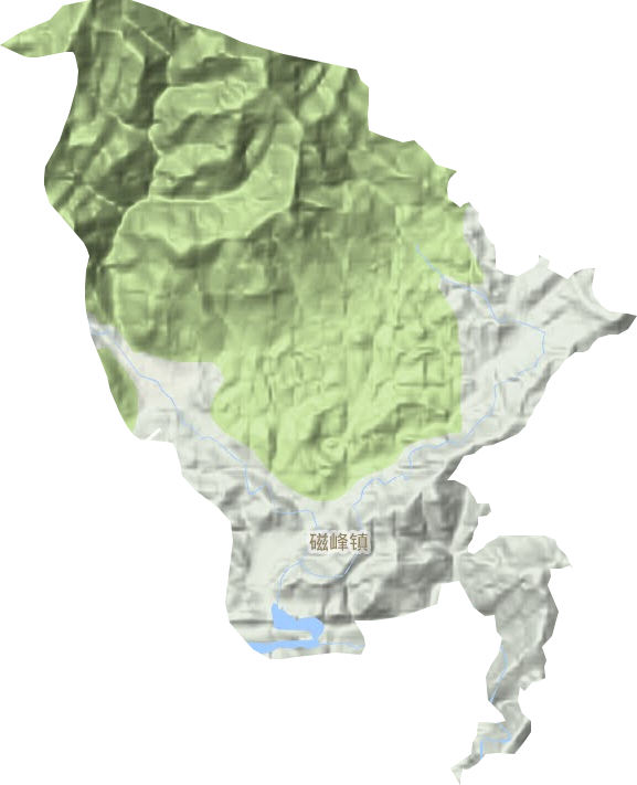 磁峰鎮(zhèn)地形圖