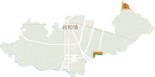 致和鎮(zhèn)地形圖