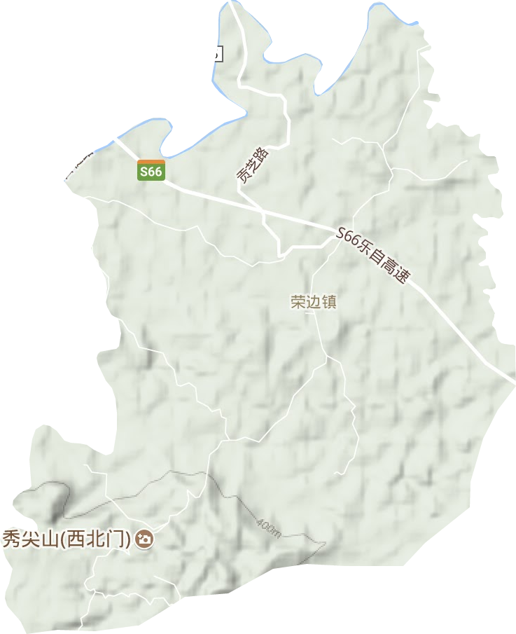 榮邊鎮地形圖