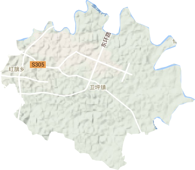 衛坪鎮地形圖