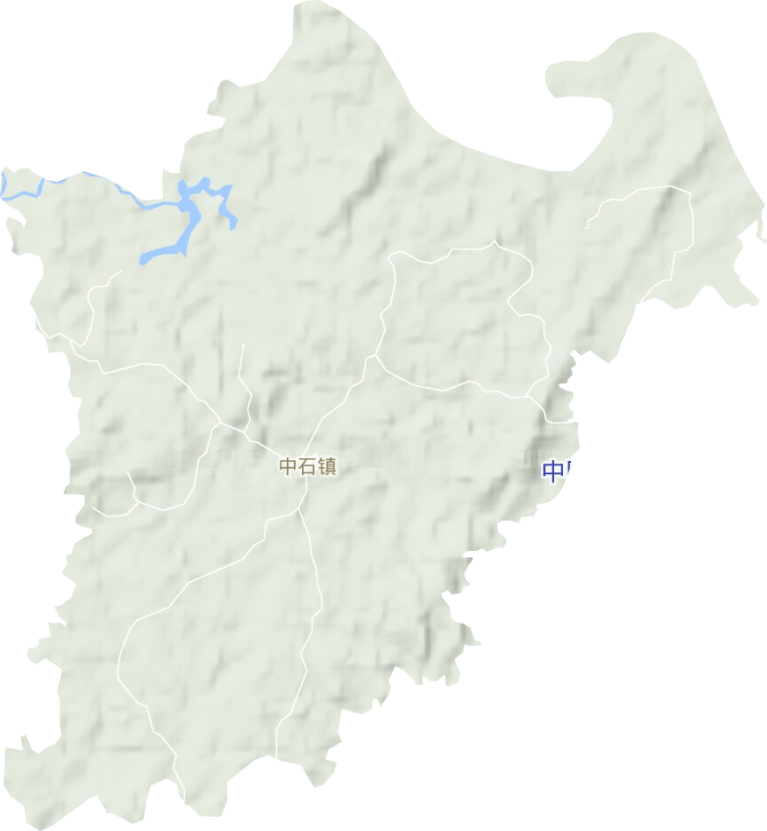 中石鎮(zhèn)地形圖
