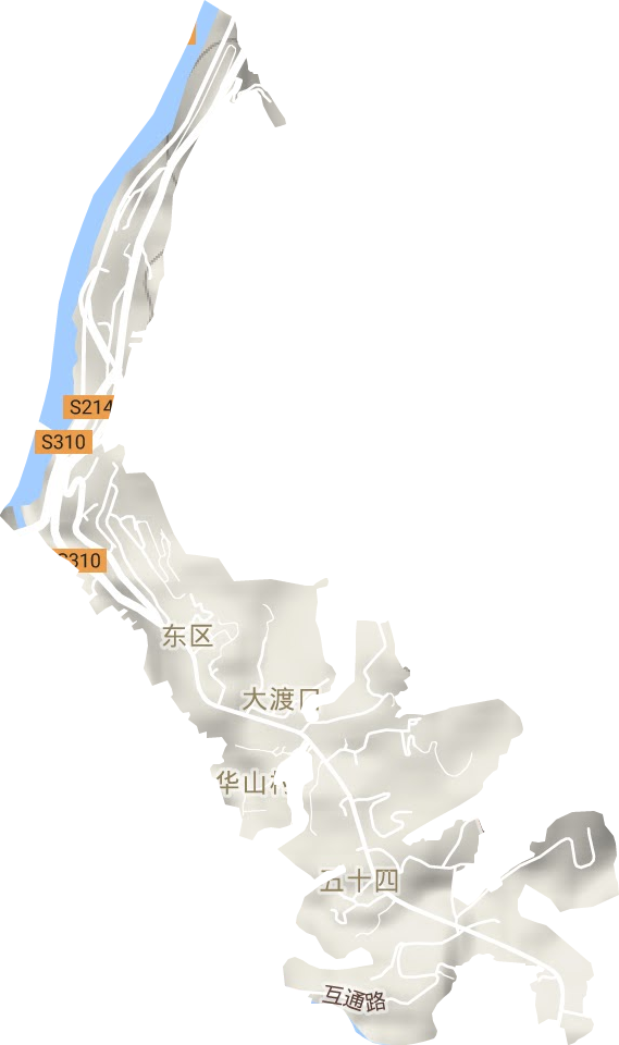 大渡口街道地形圖