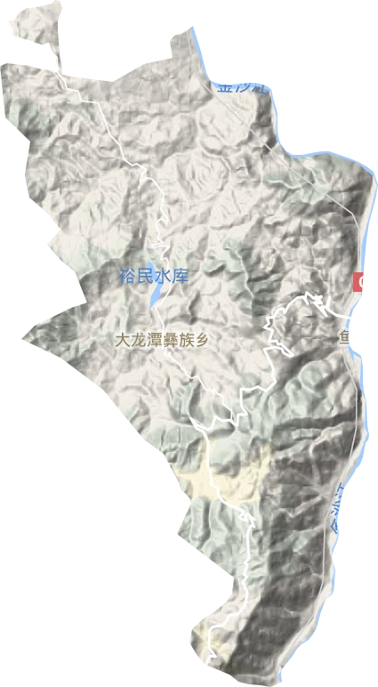 大龍?zhí)兑妥遴l(xiāng)地形圖