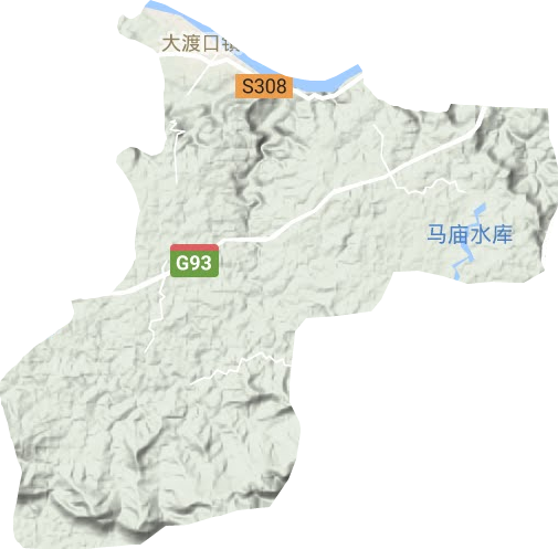 大渡口鎮(zhèn)地形圖