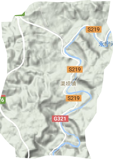 渠壩鎮地形圖