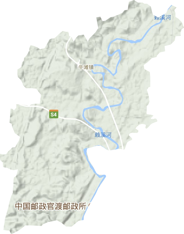 牛灘鎮地形圖
