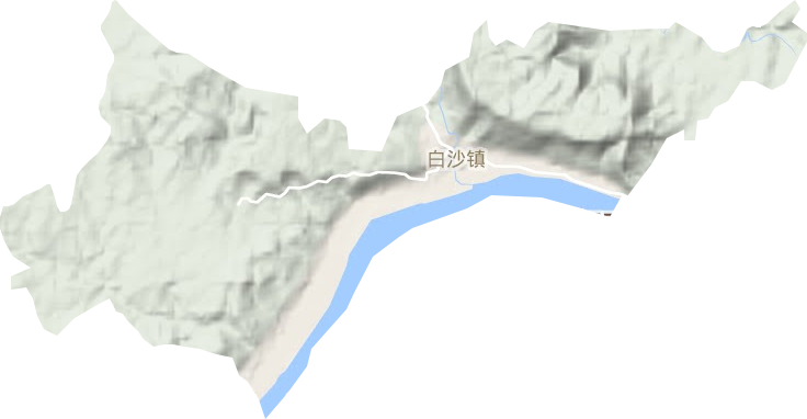 白沙鎮地形圖