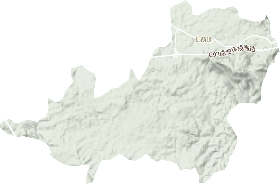 佛蔭鎮(zhèn)地形圖