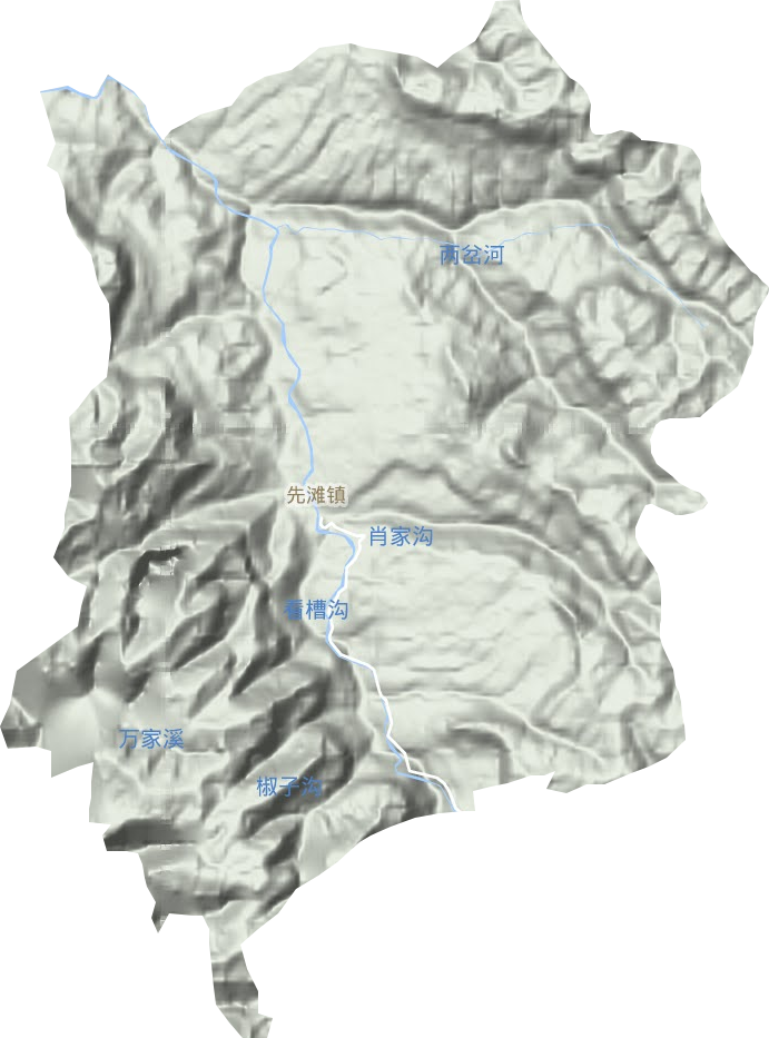 先灘鎮(zhèn)地形圖