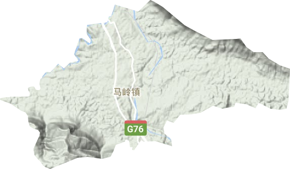 馬嶺鎮(zhèn)地形圖