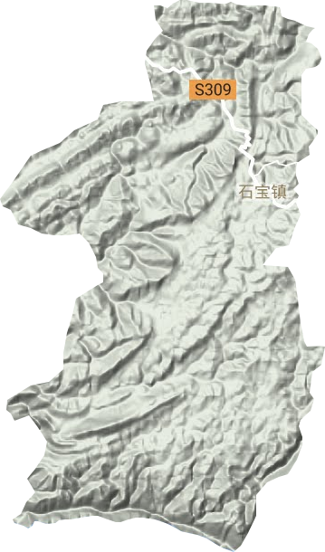 石寶鎮地形圖