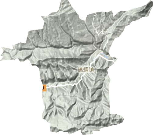 德耀鎮(zhèn)地形圖