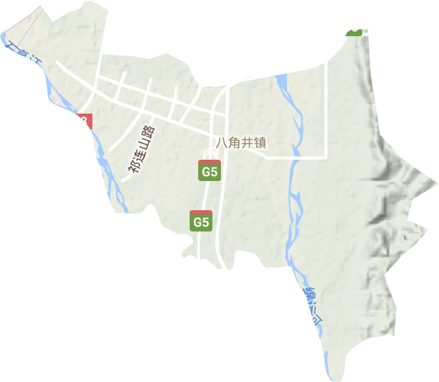 八角井街道地形圖