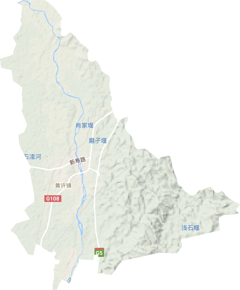 黃許鎮(zhèn)地形圖