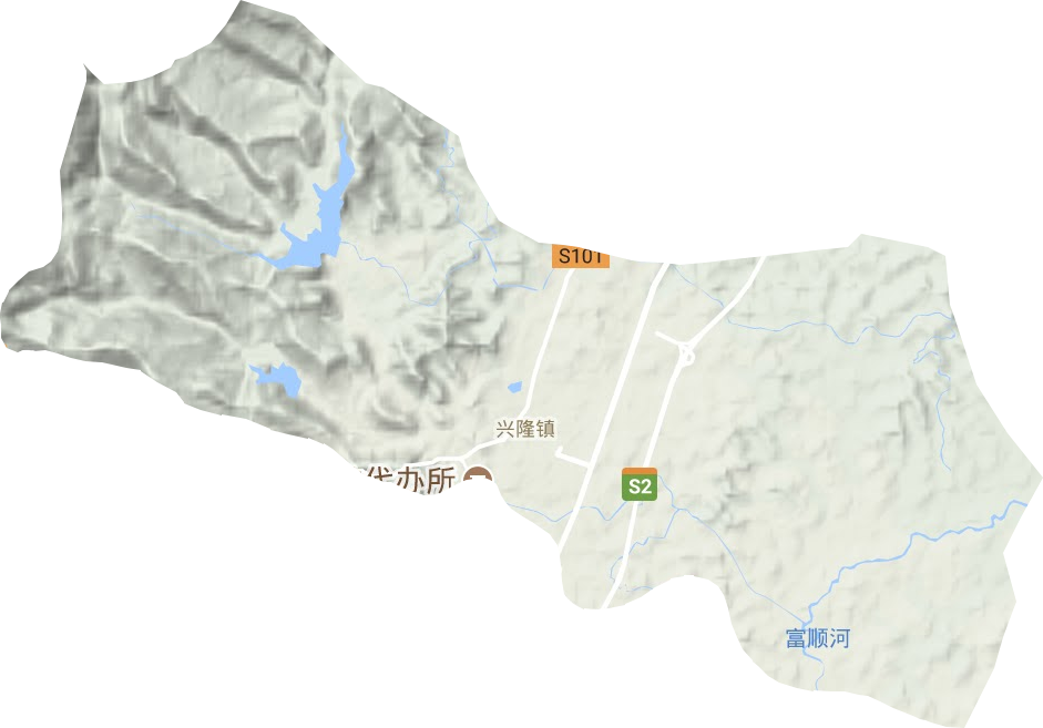 興隆鎮地形圖