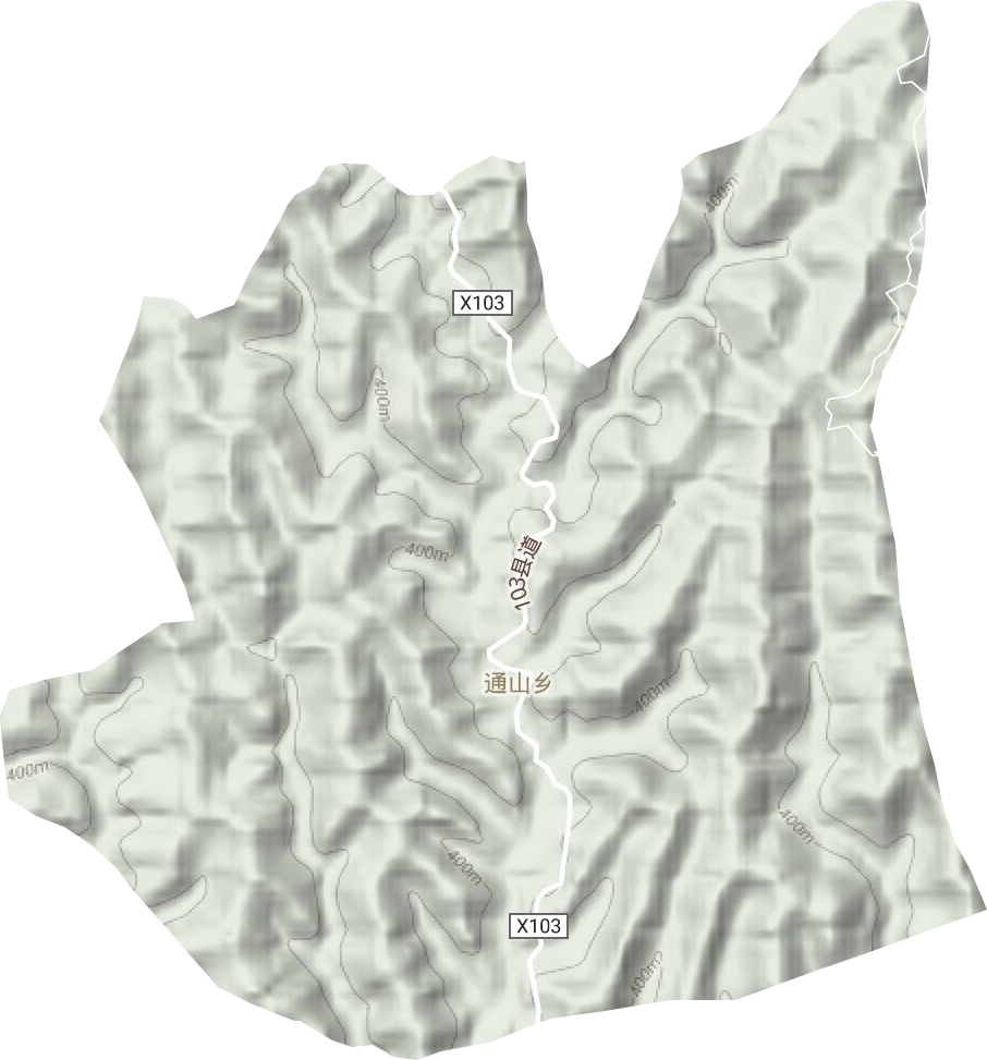 通山鄉(xiāng)地形圖
