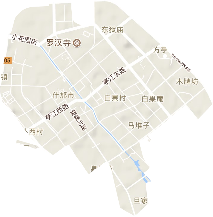 方亭街道地形圖