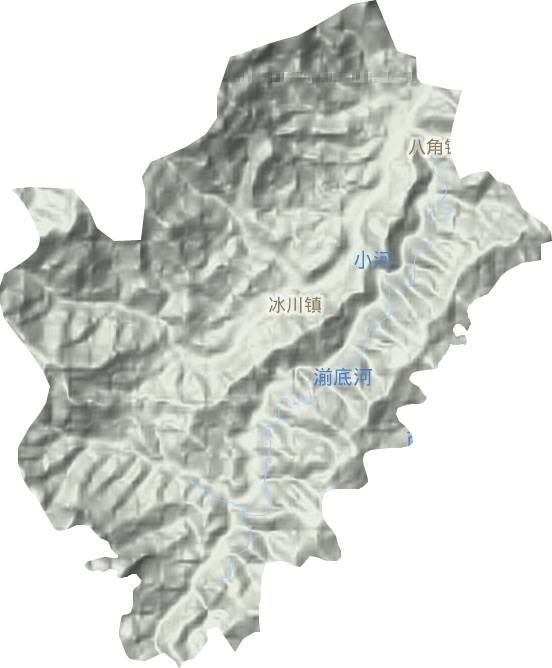 冰川鎮地形圖