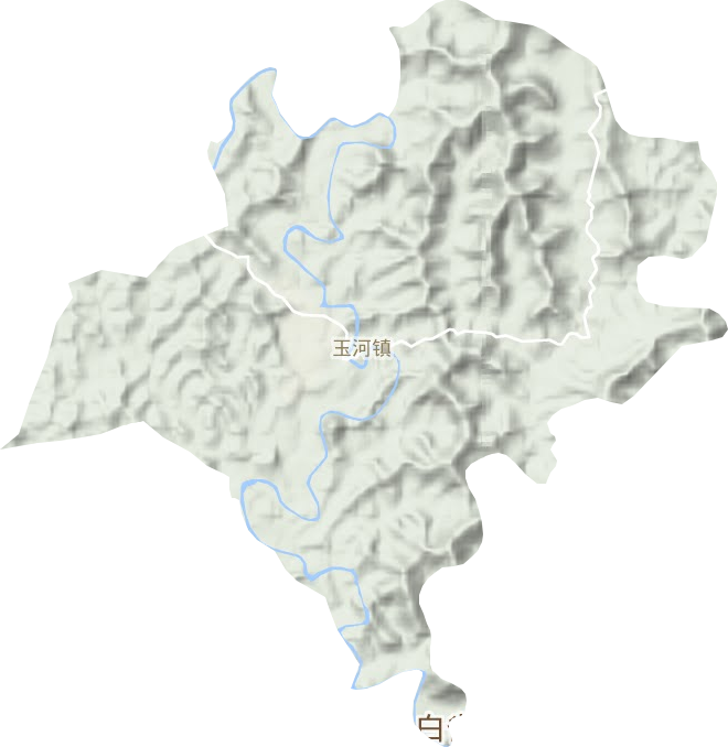 玉河鎮地形圖