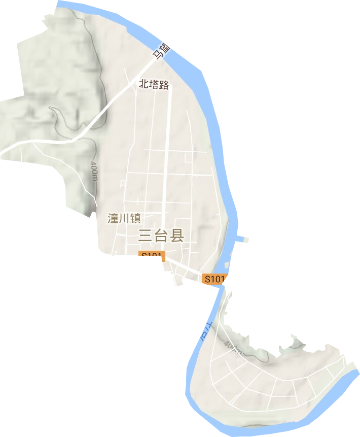 北壩鎮(zhèn)地形圖