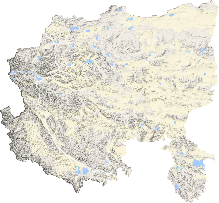 阿里地區(qū)地形圖