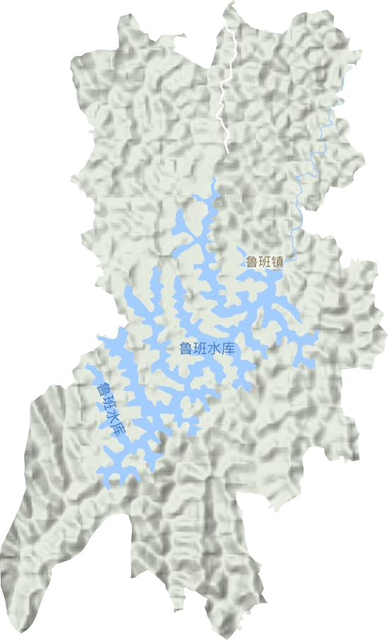 魯班鎮地形圖