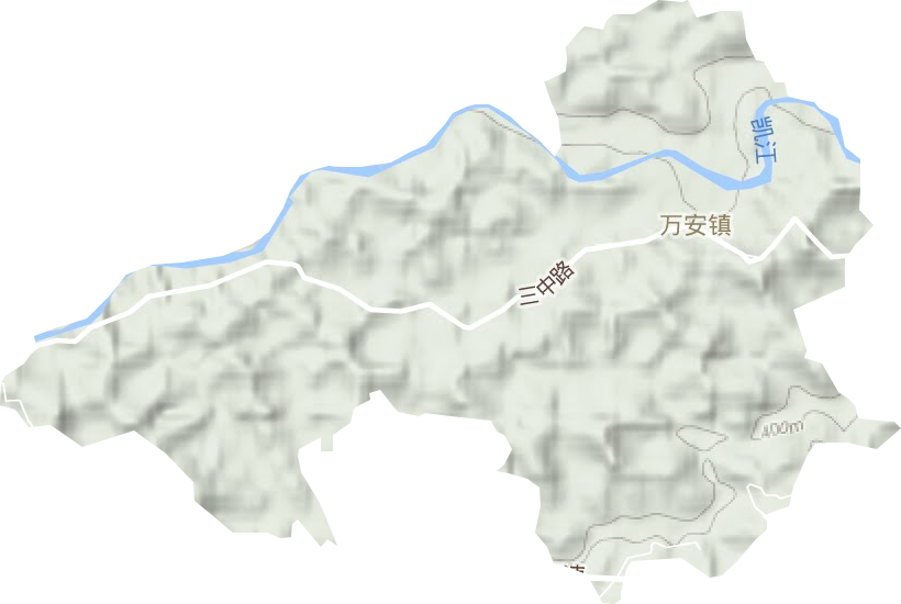 萬安鎮地形圖