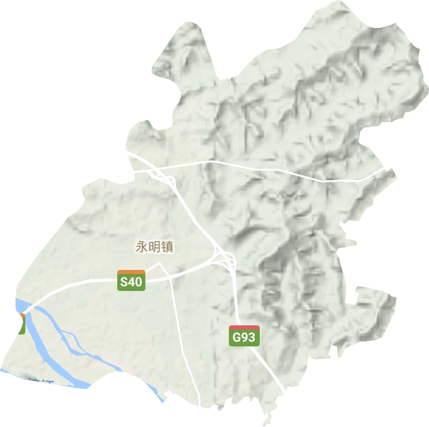 永明鎮(zhèn)地形圖
