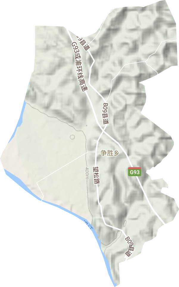 爭勝鄉地形圖