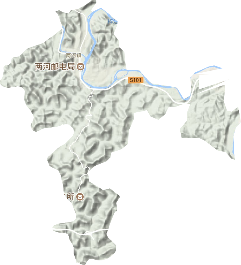 兩河鎮地形圖