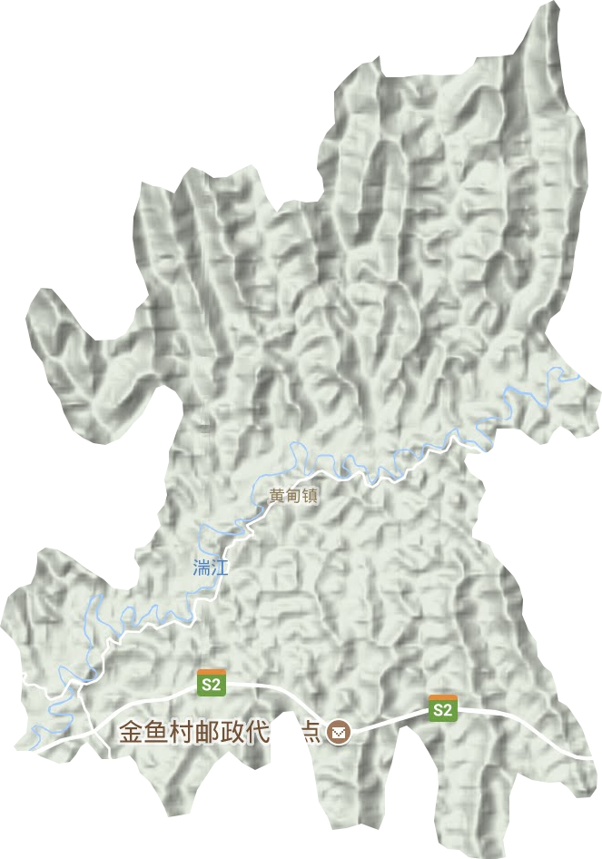 黃甸鎮地形圖