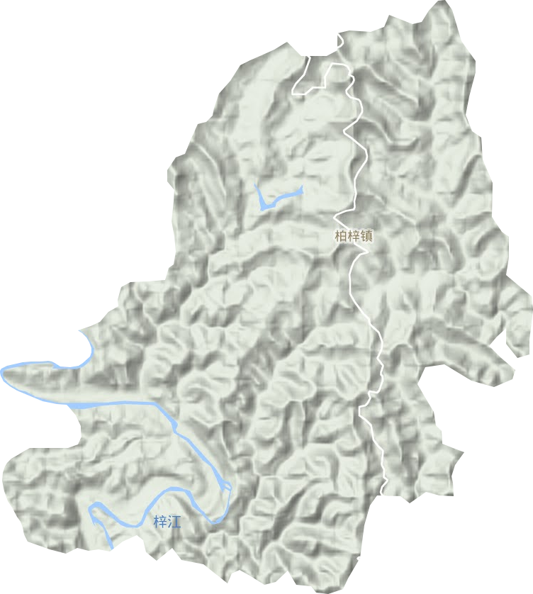 柏梓鎮(zhèn)地形圖