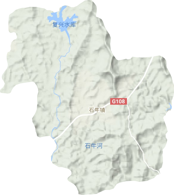 石牛鎮地形圖