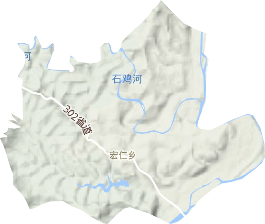 宏仁鄉(xiāng)地形圖