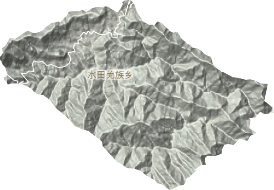 水田羌族鄉地形圖