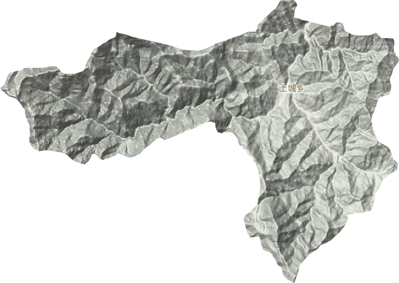 土城藏族鄉地形圖