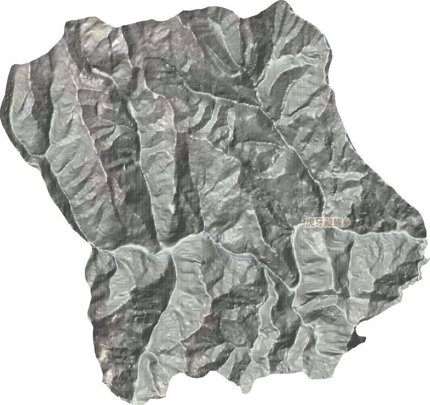 虎牙藏族鄉(xiāng)地形圖