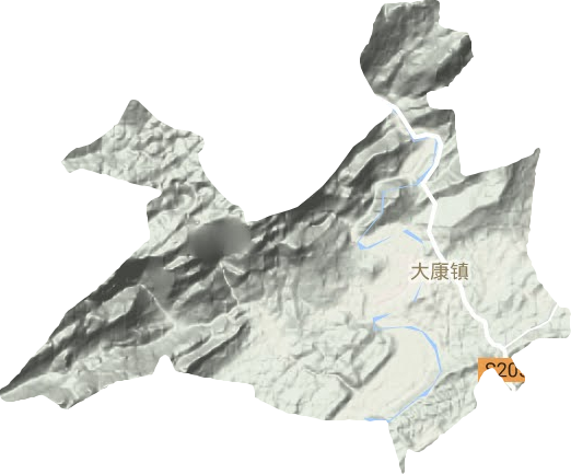 大康鎮(zhèn)地形圖
