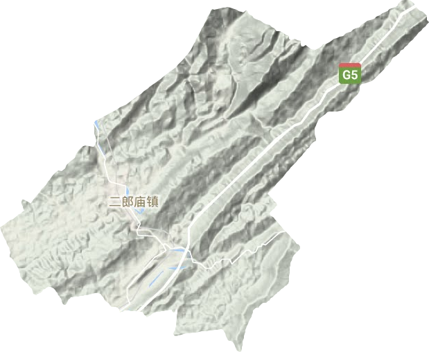 二郎廟鎮地形圖
