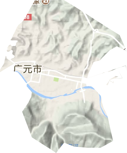 東壩街道地形圖