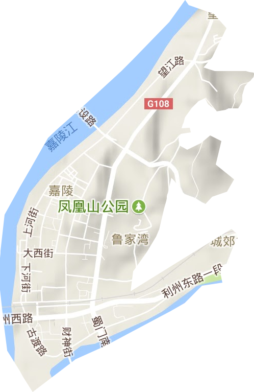 嘉陵街道地形圖